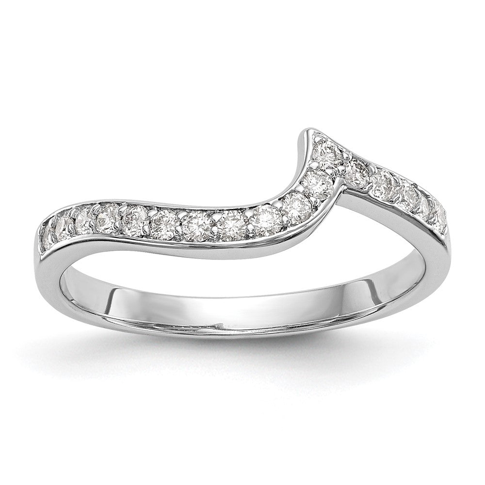 14k White Gold Real Diamond Wedding Band