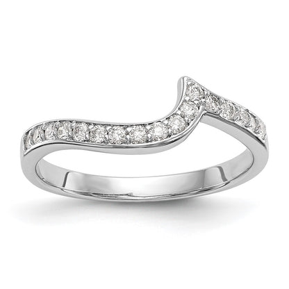 14k White Gold Real Diamond Wedding Band