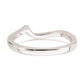 0.18ct. CZ Solid Real 14k White Gold Contoured Wedding Wedding Band Ring