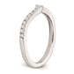 0.18ct. CZ Solid Real 14k White Gold Contoured Wedding Wedding Band Ring
