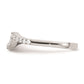 14k White Gold Real Diamond Contoured Wedding Band