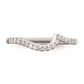 14k White Gold Real Diamond Contoured Wedding Band