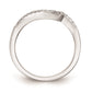 0.20ct. CZ Solid Real 14k White Gold Contoured Wedding Wedding Band Ring