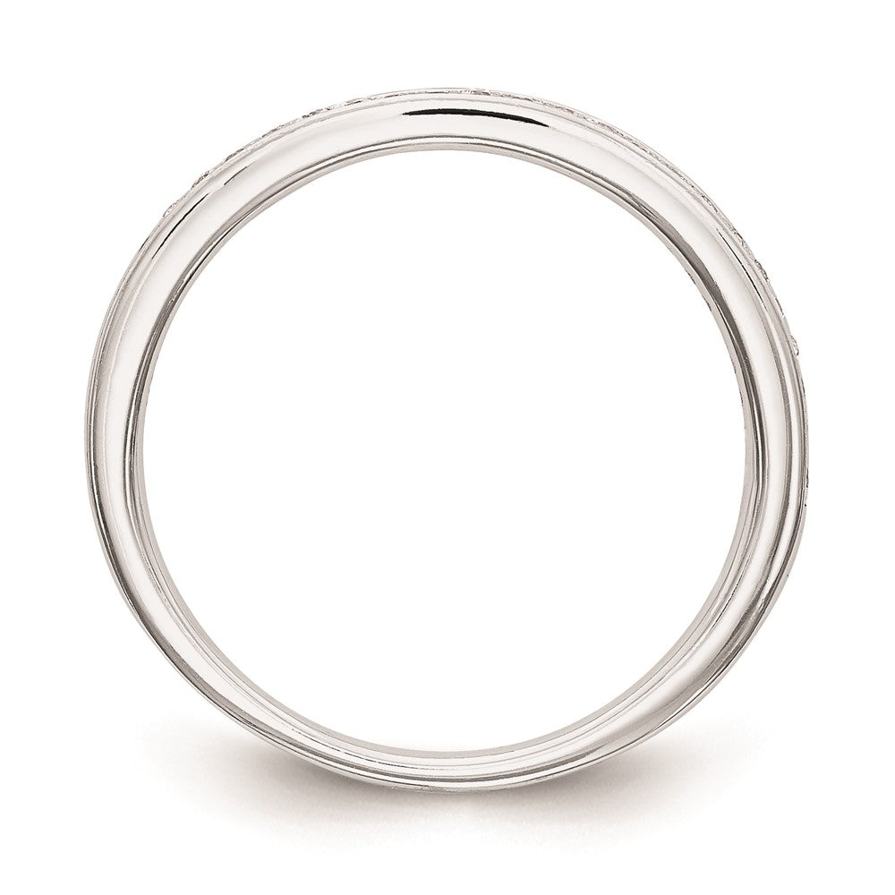 0.23ct. CZ Solid Real 14k White Gold Set of 2 Wedding Wedding Band Rings