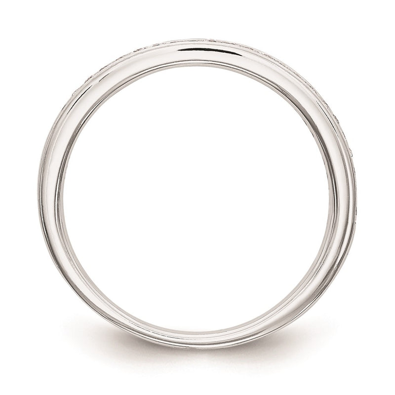 14k White Gold Real Diamond Set of 2 Wedding Bands