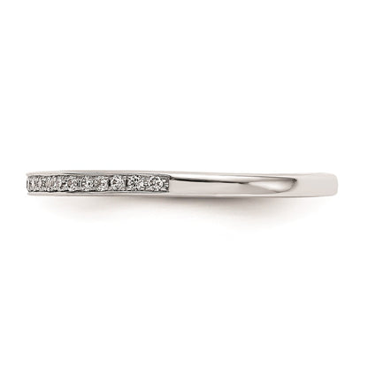 14k White Gold Real Diamond Set of 2 Wedding Bands