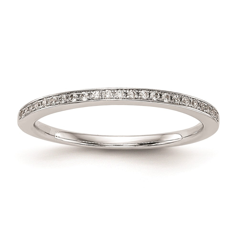 0.23ct. CZ Solid Real 14k White Gold Set of 2 Wedding Wedding Band Rings
