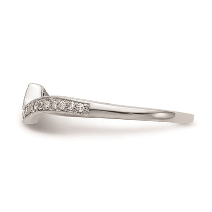 14k White Gold Real Diamond Wedding Band
