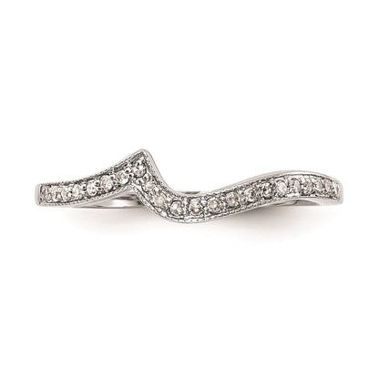 14k White Gold Real Diamond Wedding Band