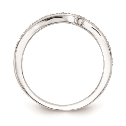 0.10ct. CZ Solid Real 14k White Gold Wedding Wedding Band Ring