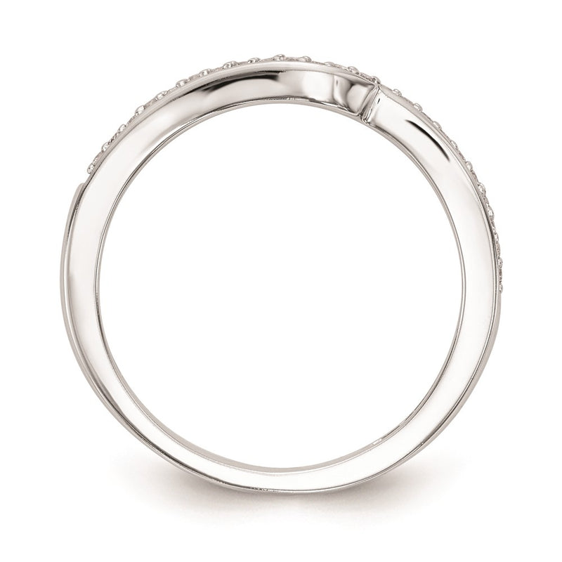 14k White Gold Real Diamond Wedding Band