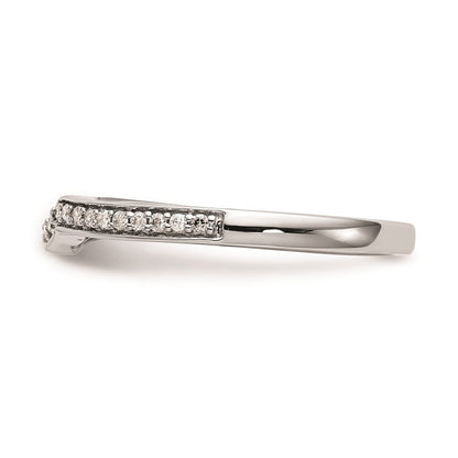14k White Gold Real Diamond Wedding Band