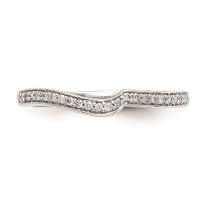 14k White Gold Real Diamond Wedding Band