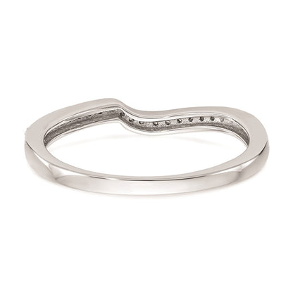 14k White Gold Real Diamond Wedding Band