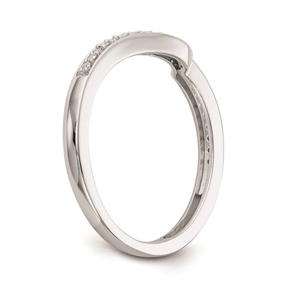 14k White Gold Real Diamond Wedding Band