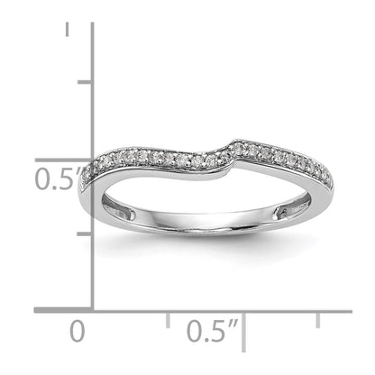 14k White Gold Real Diamond Wedding Band