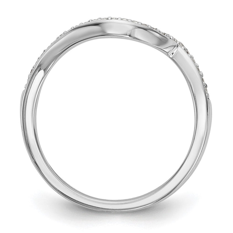14k White Gold Real Diamond Wedding Band