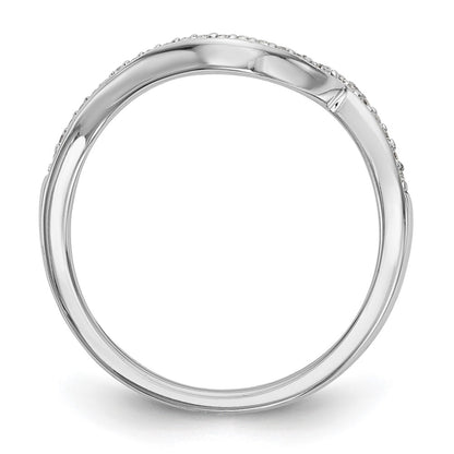 0.11ct. CZ Solid Real 14k White Gold Wedding Wedding Band Ring