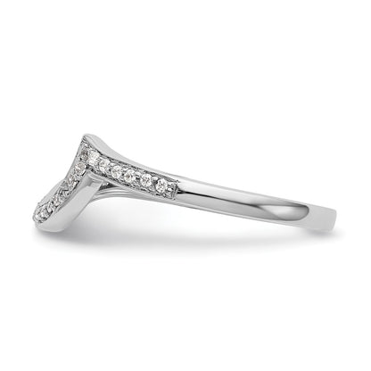 14k White Gold Real Diamond Wedding Band