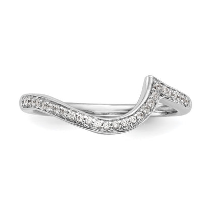 14k White Gold Real Diamond Wedding Band
