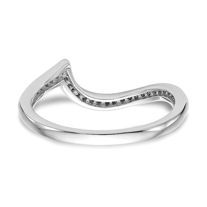14k White Gold Real Diamond Wedding Band