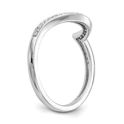 14k White Gold Real Diamond Wedding Band