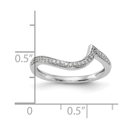 14k White Gold Real Diamond Wedding Band