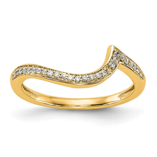 14k Yellow Gold Real Diamond Wedding Band
