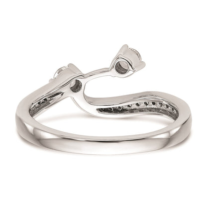 0.34ct. CZ Solid Real 14K White Gold Contoured Wedding Wedding Band Ring