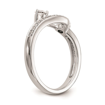 0.34ct. CZ Solid Real 14K White Gold Contoured Wedding Wedding Band Ring