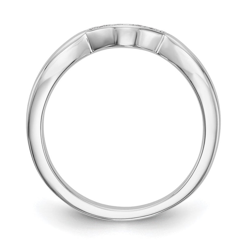 14k White Gold Real Diamond Wedding Band