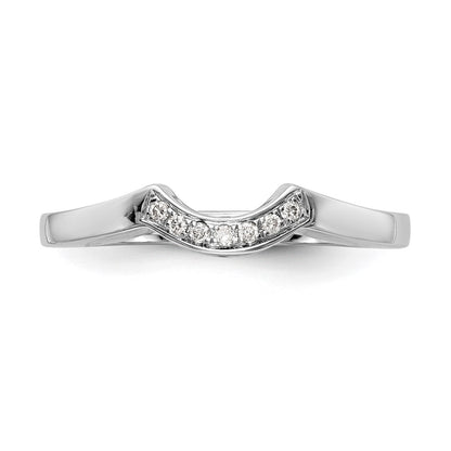 14k White Gold Real Diamond Wedding Band