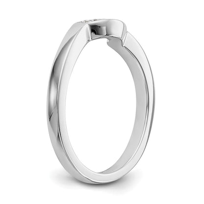 14k White Gold Real Diamond Wedding Band
