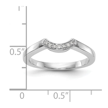 0.05ct. CZ Solid Real 14k White Gold Wedding Wedding Band Ring
