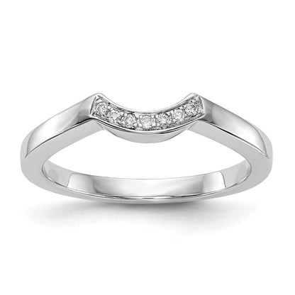 0.05ct. CZ Solid Real 14k White Gold Wedding Wedding Band Ring