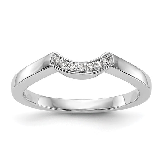 0.05ct. CZ Solid Real 14k White Gold Wedding Wedding Band Ring