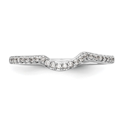14K White Gold Real Diamond Wedding Band