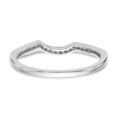 14K White Gold Real Diamond Wedding Band