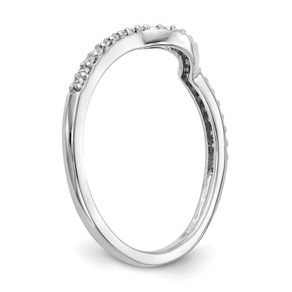 14K White Gold Real Diamond Wedding Band