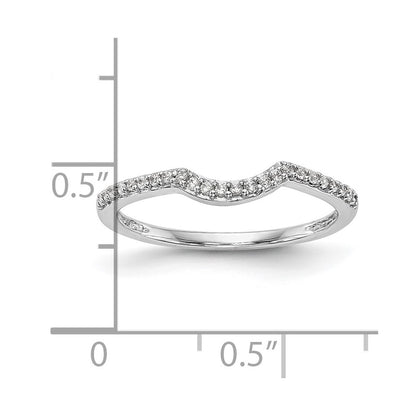 14K White Gold Real Diamond Wedding Band