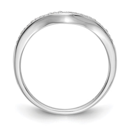 14k White Gold Real Diamond Wedding Band