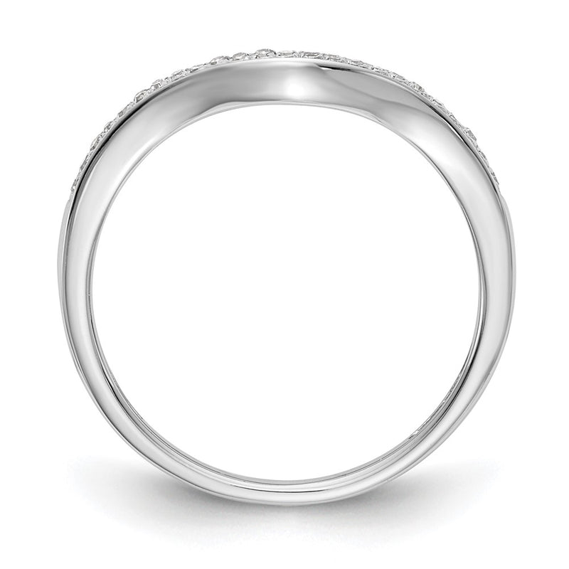 14k White Gold Real Diamond Wedding Band