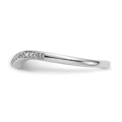 14k White Gold Real Diamond Wedding Band
