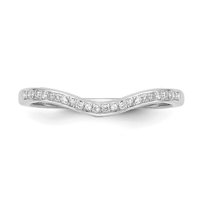 14k White Gold Real Diamond Wedding Band