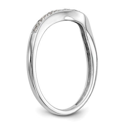 14k White Gold Real Diamond Wedding Band