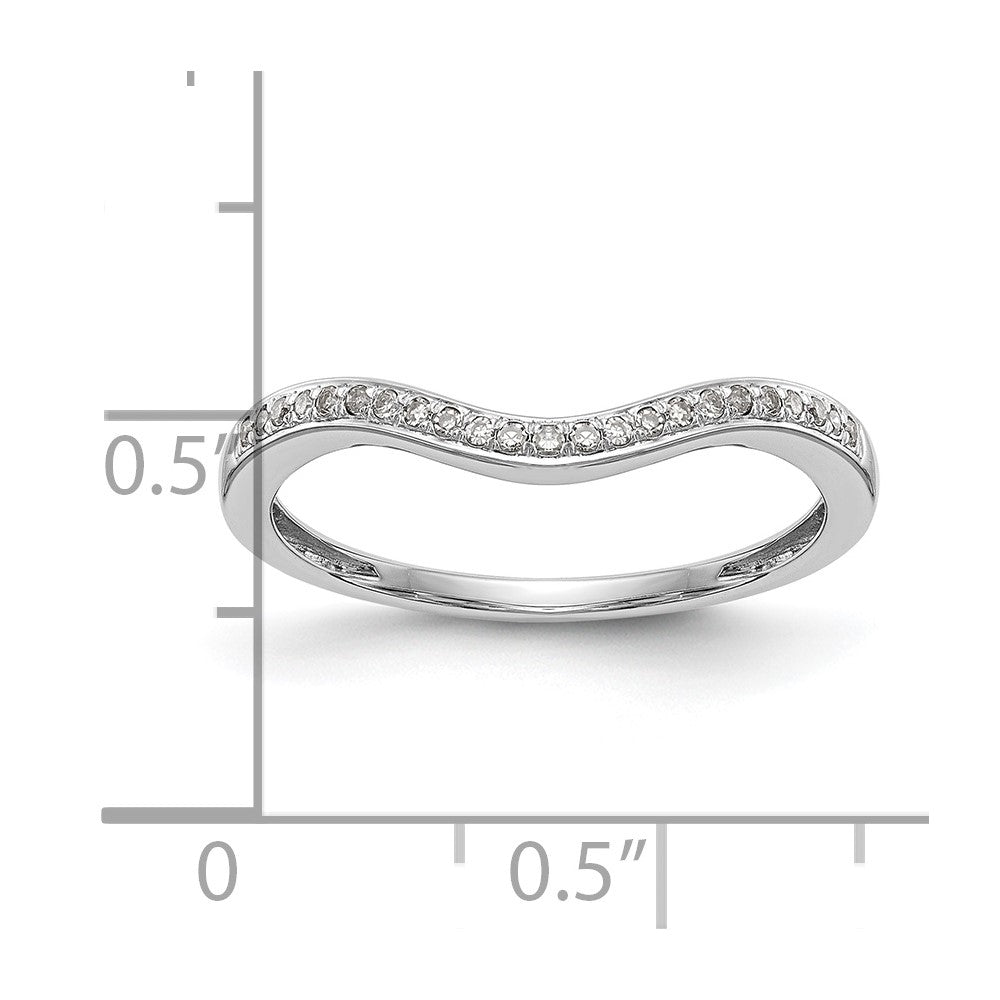 0.07ct. CZ Solid Real 14k White Gold Wedding Wedding Band Ring