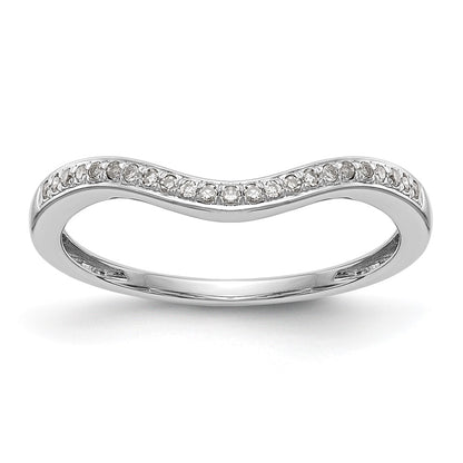 14k White Gold Real Diamond Wedding Band
