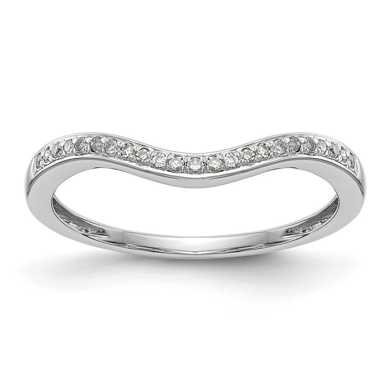 14k White Gold Real Diamond Wedding Band