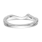 0.08ct. CZ Solid Real 14K White Gold Contoured Wedding Wedding Band Ring