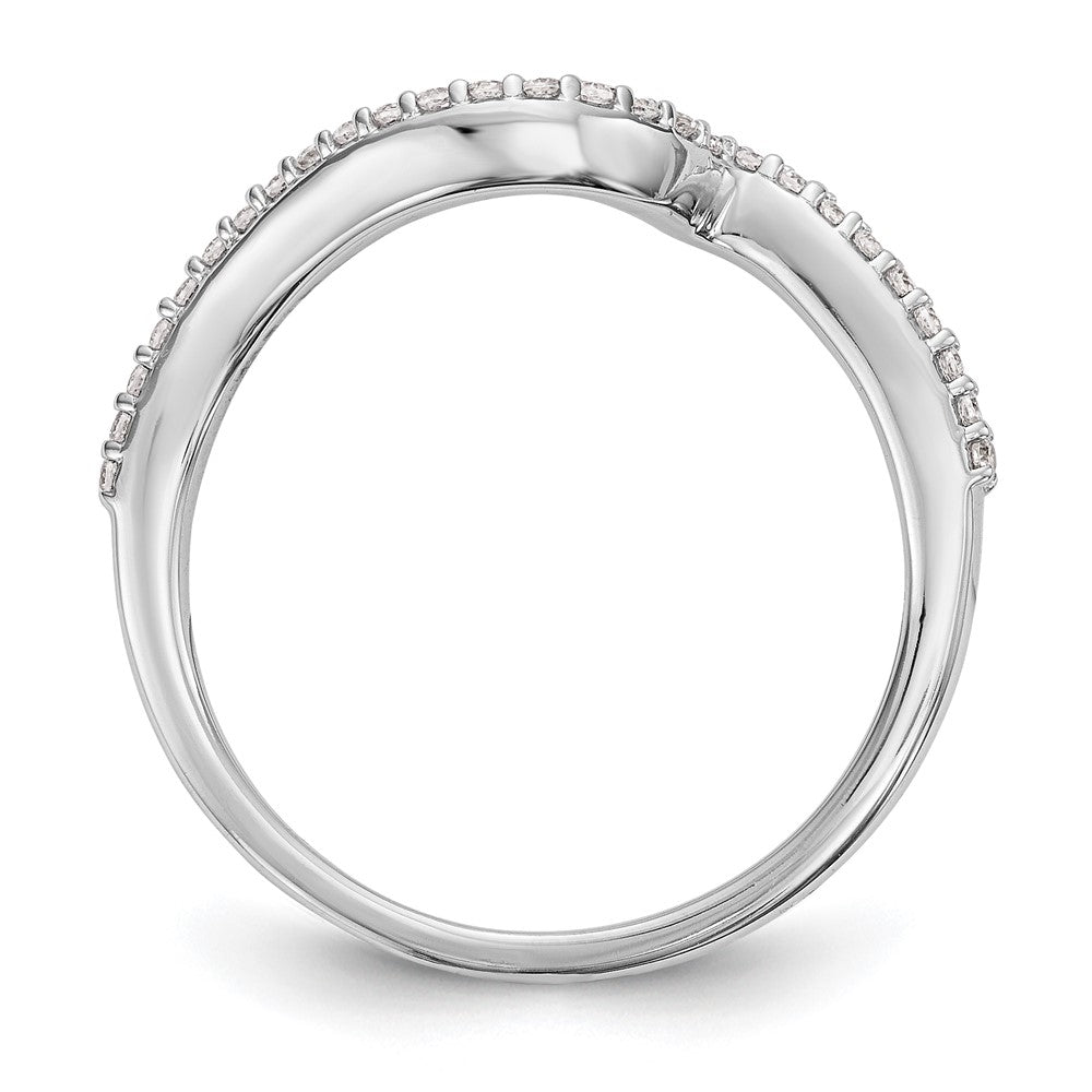 0.17ct. CZ Solid Real 14K White Gold Wedding Wedding Band Ring